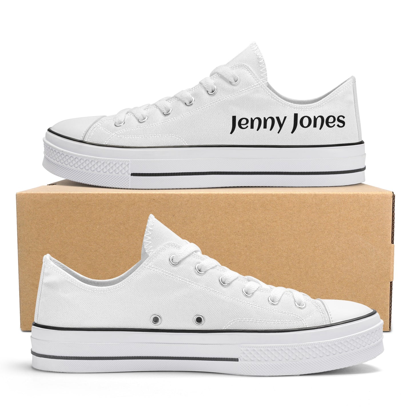 Custom Personalized Women's Classic Low Top Canvas Shoes