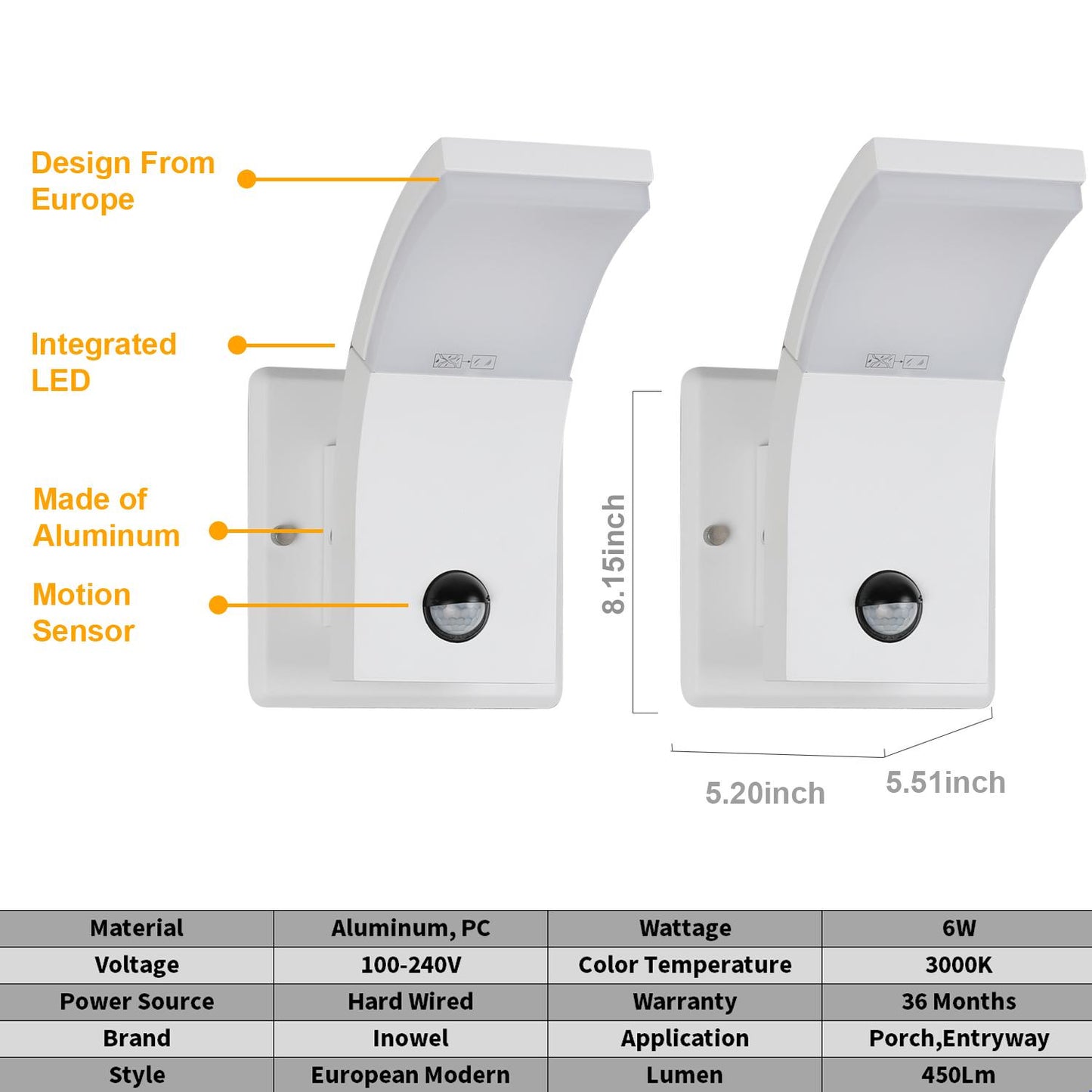 Outdoor Wall Light/ Path Light Aluminum LED Wall Light