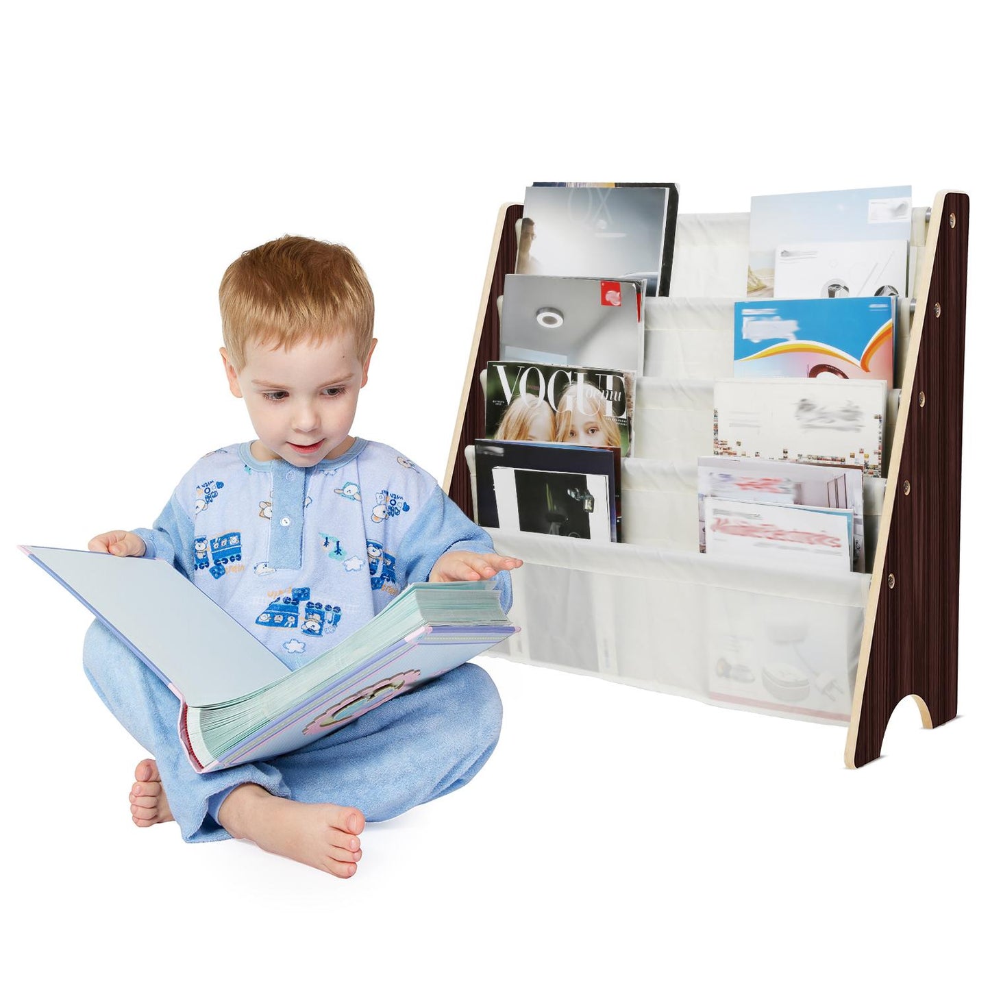 Bulk Order, Homfa Kids Book Rack Storage Sling Bookshelf Toy Display for Children