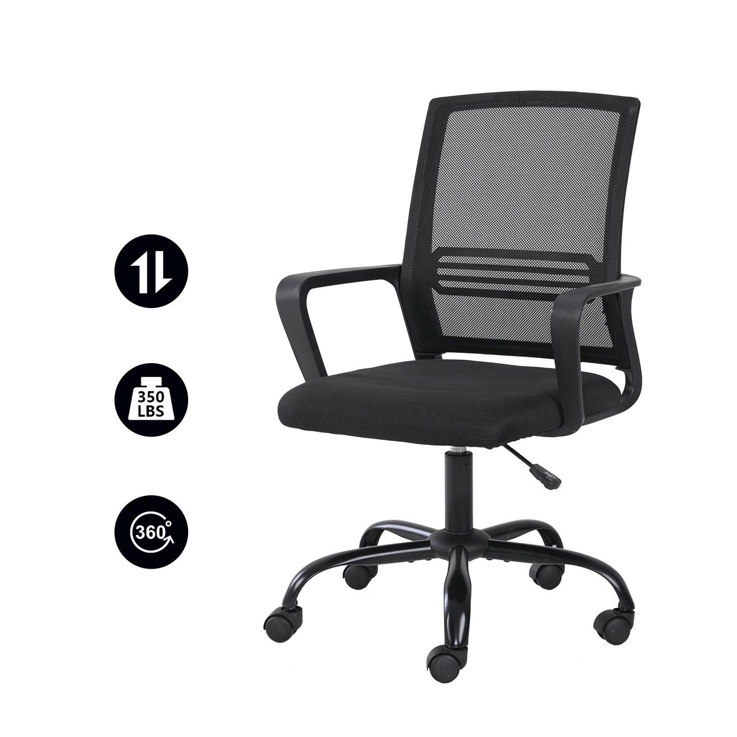 Mesh chair home office chair mesh computer chair liftable swivel chair for office, home, school (bla