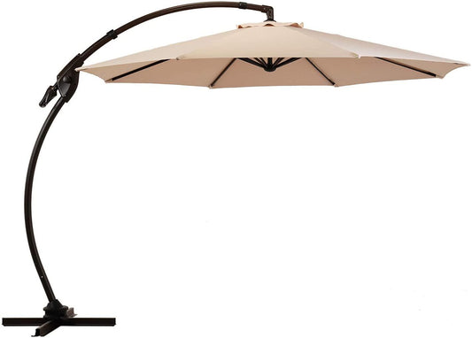 Mydepot SR Deluxe Aluminum Offset Umbrella, Patio Cantilever Umbrella