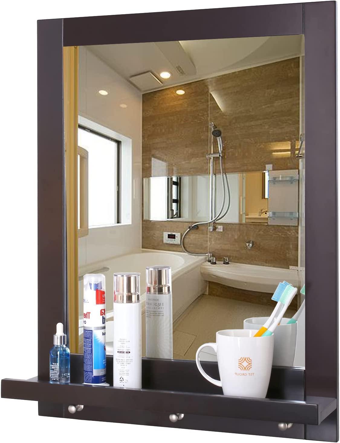 Bulk Order, Mirror with a shelf is made of durable MDF material