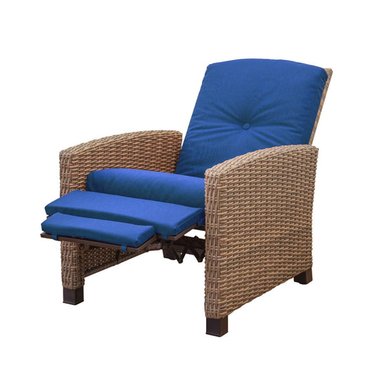 Domi Indoor & Outdoor Recliner, All-Weather Wicker Reclining Patio Chair