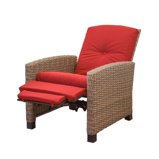 Domi Indoor & Outdoor Recliner, All-Weather Wicker Reclining Patio Chair