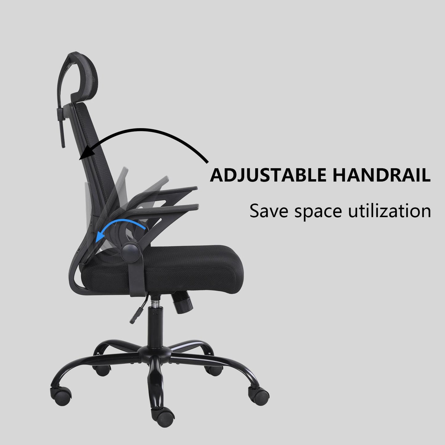 Ergonomic office chair, breathable mesh chair with lumbar support, comfortable computer chair