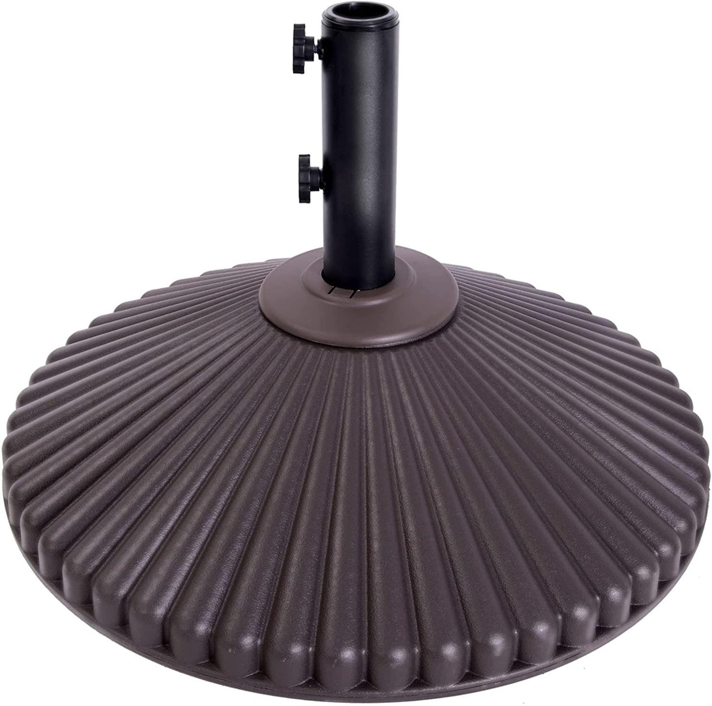 Patio Umbrella Base 23" Diameter Round Heavy Duty Outdoor Stand Plastic Water and Sand Filled