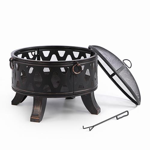 23.62'' H x 26.18'' W Steel Wood Burning Outdoor Fire Pit