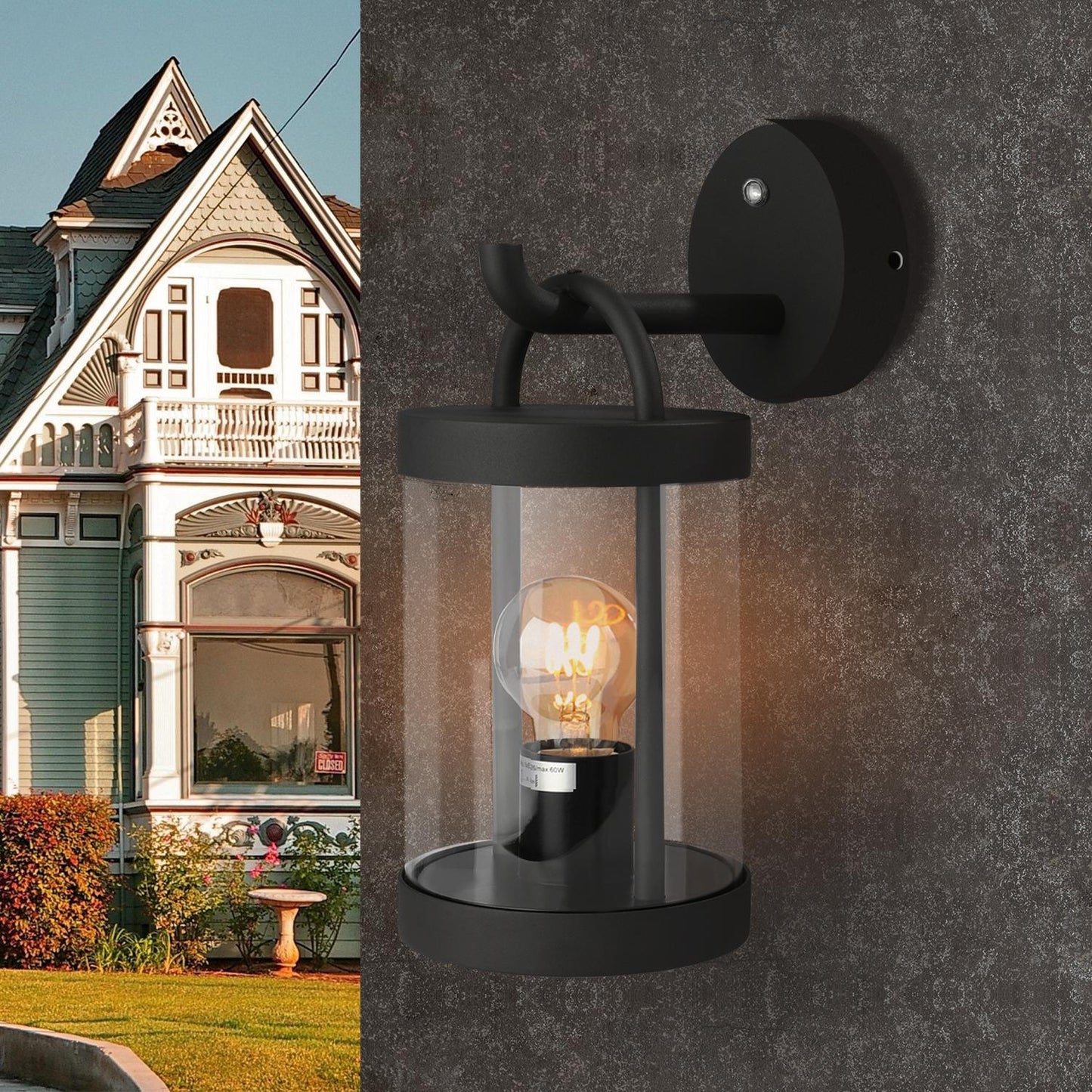 Outdoor Wall Light Outdoor Lantern E26 Base with Sensor