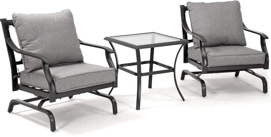 Mydepot SR  Metal Rocking Chairs Patio Chairs Bistro Sets Indoor Outdoor Chat Set