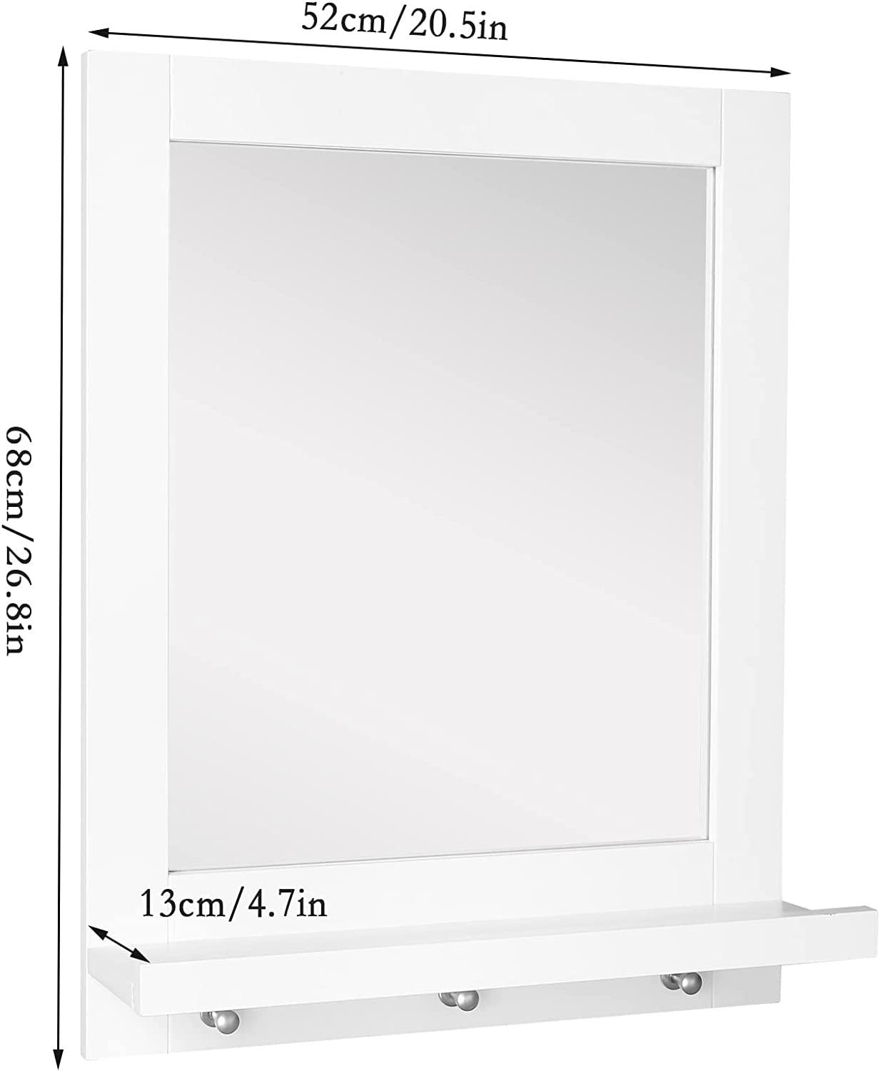 Bulk Order, Mirror with a shelf is made of durable MDF material