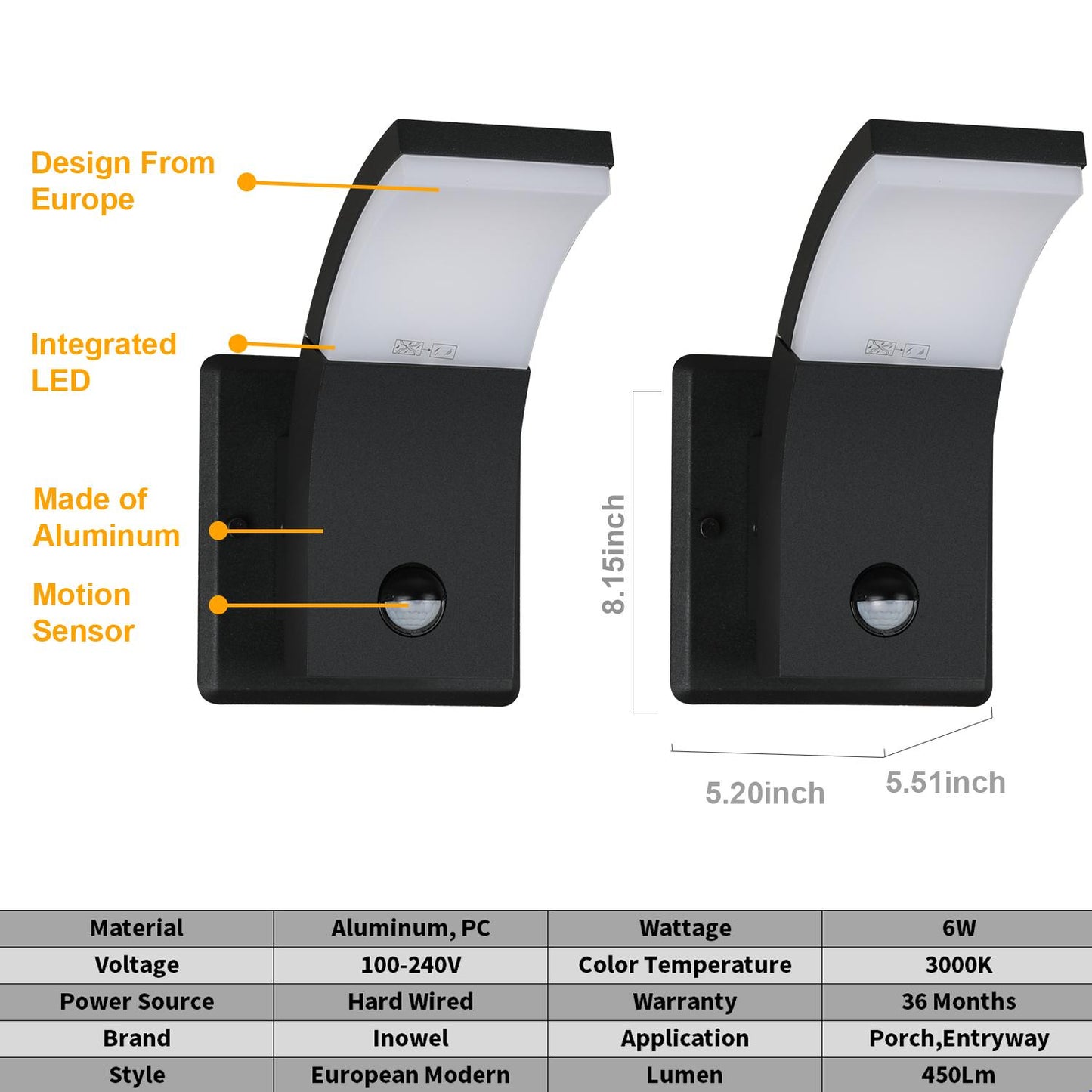 Outdoor Wall Light/ Path Light Aluminum LED Wall Light