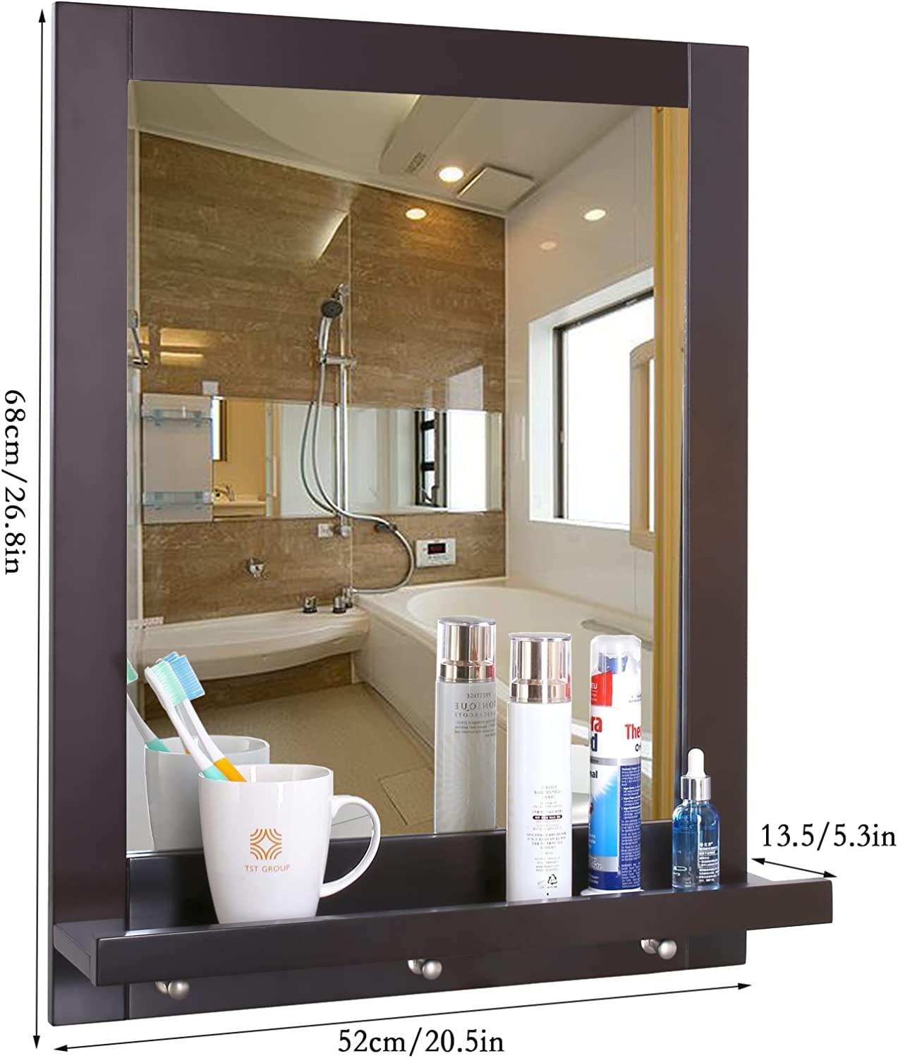 Bulk Order, Mirror with a shelf is made of durable MDF material