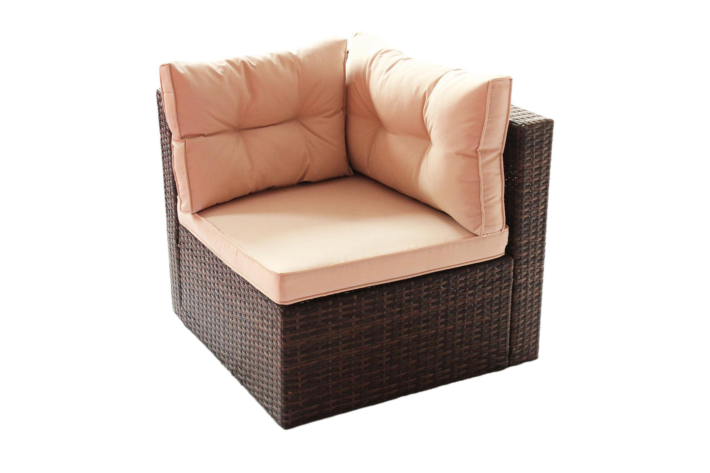 outdoor garden garden furniture 7 pieces of space saving furniture with cushioned PE rattan combination and pedal